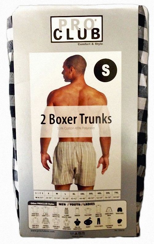 Pro Club Men's 2-Pack Classic Woven Boxers, Mix Colors